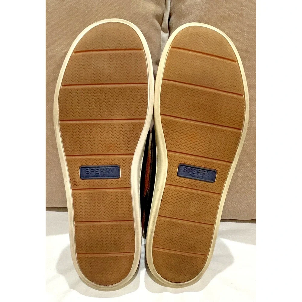 Sperry Top-Sider Mens Bahama II Boat Shoes Brown Leather STS18789 Size 12